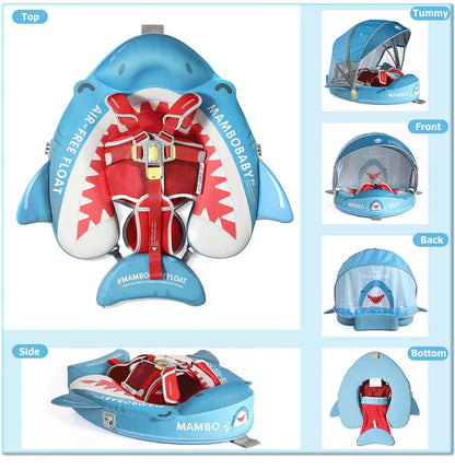 Mambobaby Baby Pool Float Vip 5 Dropshipping Blackproof Pool Mat For Infant Non-Inflatable Natation Buoy With Parasol Beach Toys