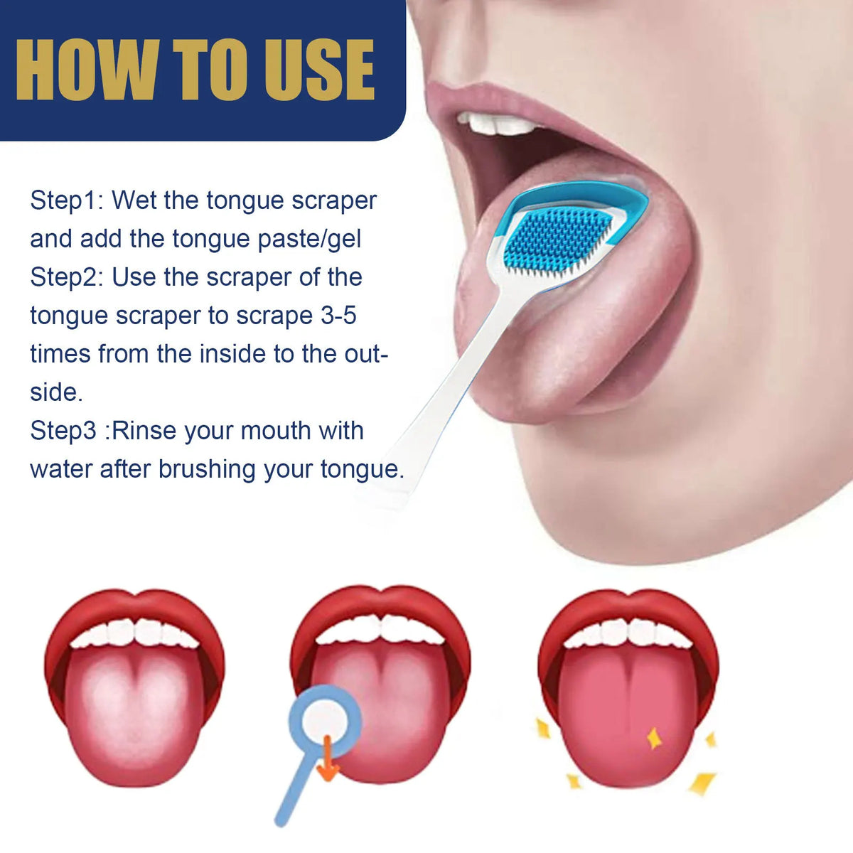 Tongue Clean Paste Set Scraping Artifact Fresh Breath Remove Oral Odor Mouth Cleaner Tongue Coating Removal Gel With Brush 50g