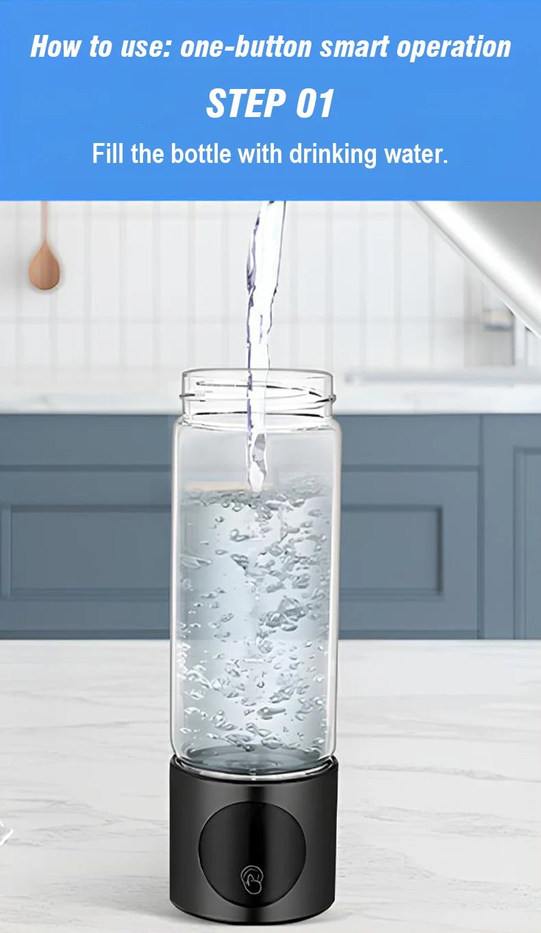 Electric Performance Hydrogen Water creator SPE PEM duel Chamber lonizer + PPB & Time Display Electric Hydrogen Water