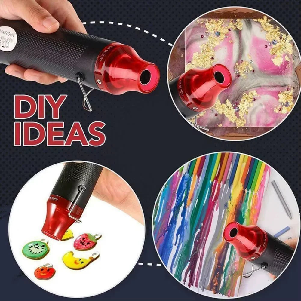 300W Handheld Hot Air Gun Portable Mini Heat Gun for DIY Crafts Shrink Wrapping