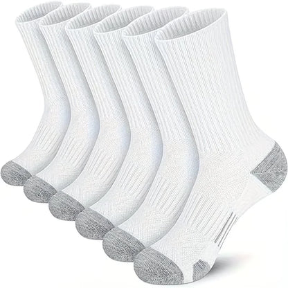 5 Pairs of High-Quality Men's Outdoor Cycling Running Socks Comfortable and Soft All Season Oversized Sports Socks Set