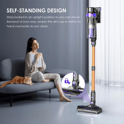 70 KPa/60-minute Cordless Vacuum Cleaner, 6-in-1 Handheld Vacuum Cleaner With LED Display, Upright Stick Vacuum Cleaner, Green Dust Detection Technology, Portable Vacuum Cleaner Suitable For Floors/Hard Surfaces