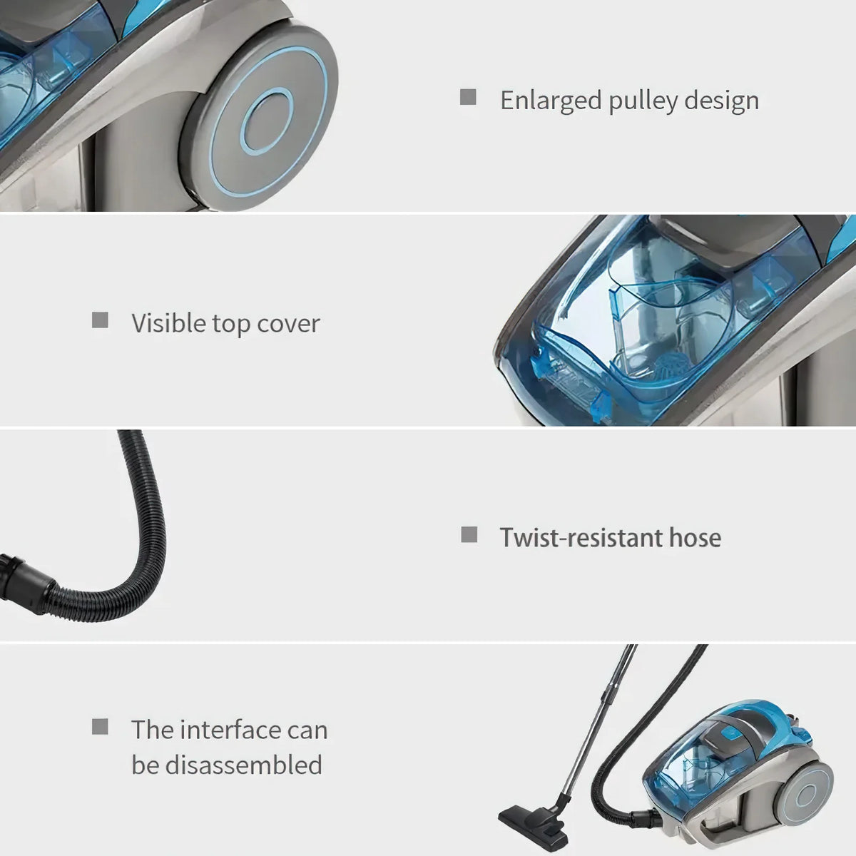 2800W Portable Vacuum Cleaner 15000PA Suction Household Multi-functional Dust Removal Mite Dry and Wet Dual Vacuum Cleaner 220V