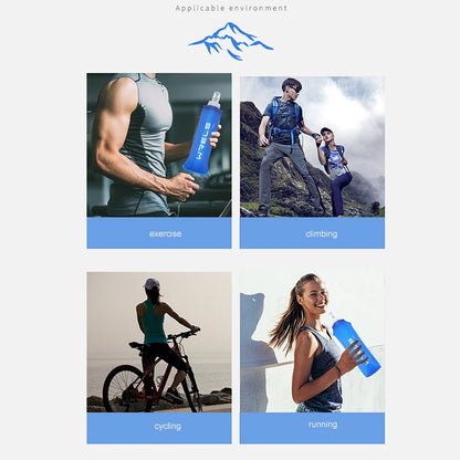 WRELS Outdoor Collapsible Silicone Bite Size Water Bottle Running Camping Hiking Travel Convenient Water Bottle 150ml 500ml 250m