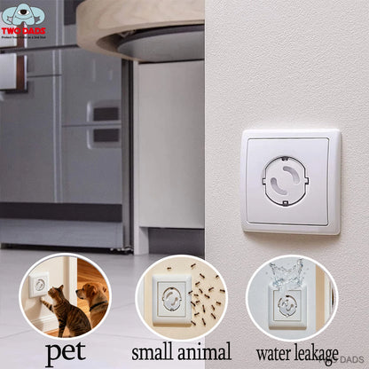 Baby Safe Outlet Cover, Abs Material Without Holes, Non Rotatable, No Need For Film, Suitable For European Schuko Socket Plugs