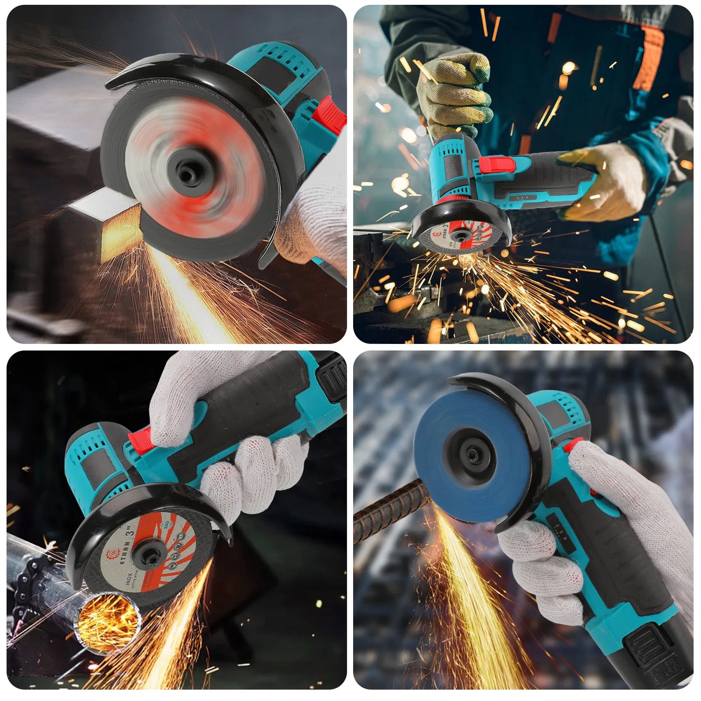 19500rpm 12V Mini Angle Grinder Grinding Cordless Machine Lithium Battery Rechargeable Grinder Cushing Power Tools