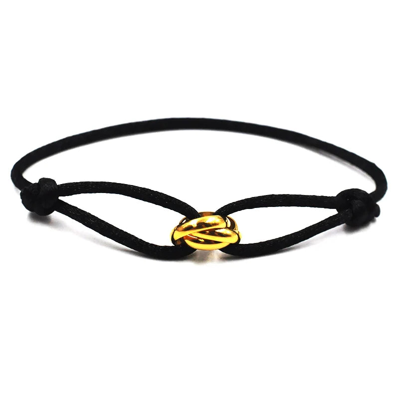 Zalman Wholesale GDS888 Luxury Unisex Bracelet 3 Metal Buckle Hand Chain Adjustable Men's Rope Bracelet for Women Jewelry Gifts