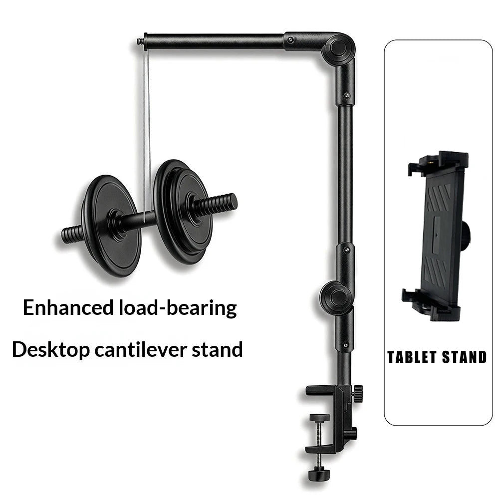 Xb08 Metal Tablet Stand 360 °   Rotating Long Arm 10kg Heavy-Duty Bedside Desktop Lazy Stand Compatible with iPad 4.6~ 12.9inch and Mobile Phones