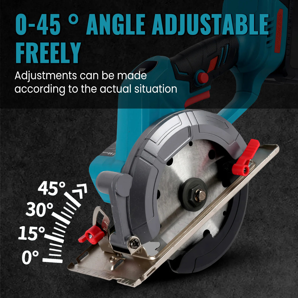 150MM 6 Inch Brushless Circular Saw Compact Electric Saw Wood Metal Ceramic Tiles Cutter Power Tool For Makita Battery