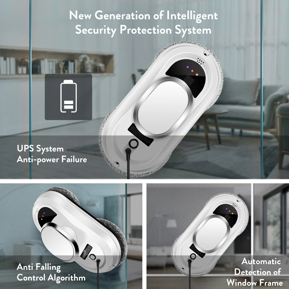 Window Robot Vacuum Cleaner Auto Working Electric Glass Limpiacristales Remote Control For Home