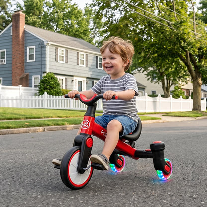 3-in-1 Toddler Tricycle for 1.5-5 Years Old Drift Trike Baby Balance Bike with 360° Spin Wheels Adjustable Seat Kids Tricycle