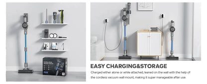 Inse S9X cordless vacuum cleaner, 55KPa, 1 L dust cup, light display battery, for animal hair, Carpet