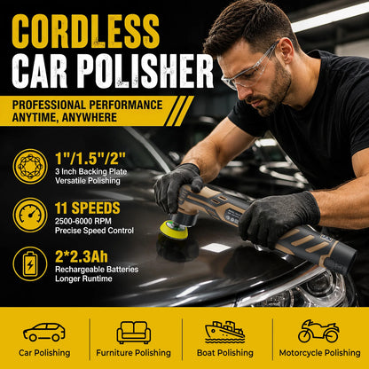Cordless 12V Mini Car Polisher Detailing Wireless Car Polishing Machine 1/1.5/3 Inch Pads Kit For Auto Waxing