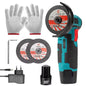 12V Cordless Angle Grinder Kit Lithium Battery Rechargeable 19500RPM Mini Polishing Cutting Machine Tools for DIY Home Projects
