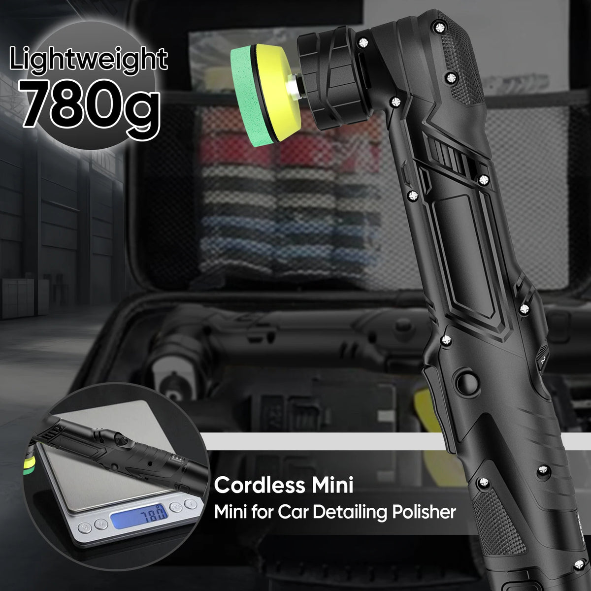 Cordless Mini Car Polisher RO/DA Dual Action Polisher Auto Detailing Scratch Killer Wireless Detail Polishing Machine