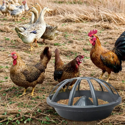 12/18/20 Holes Chicken Feeder Portable Goose Food Dispenser Poultry feed Bucket for Duck Chook Hen Livestock Feeding Supplies