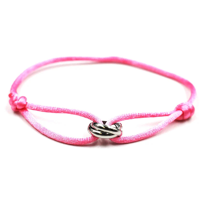 Zalman Wholesale GDS888 Luxury Unisex Bracelet 3 Metal Buckle Hand Chain Adjustable Men's Rope Bracelet for Women Jewelry Gifts