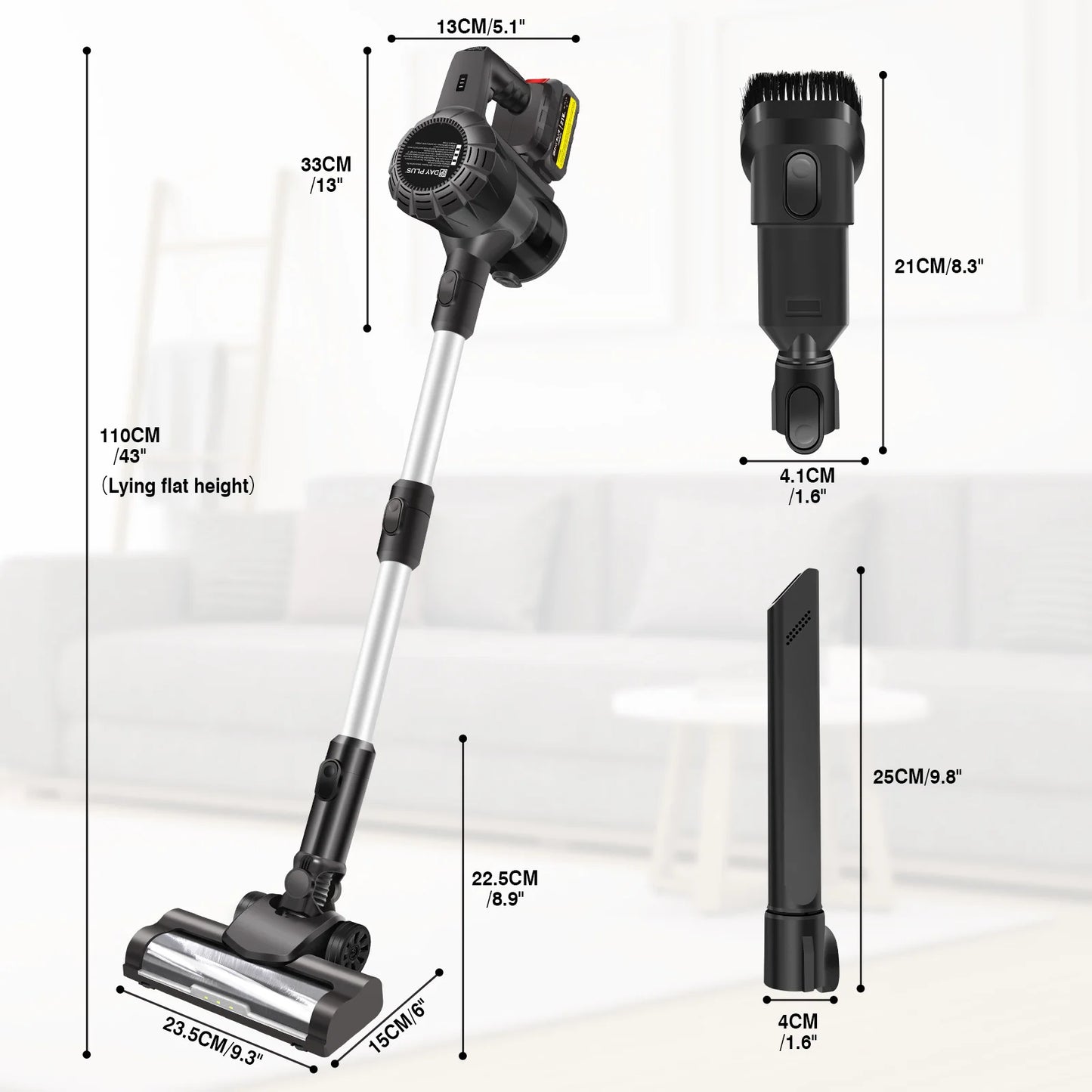 Cordless Handheld Vacuum Cleaner, Wireless Household Vac with 2 Batteries, Lightweight for Car, Home, Pet Hair – Grey