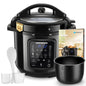 Aigostar Electric Pressure Cooker 6L, 18-in-1 Multi-Cooker with Color Recipe Book, 1000W Pressure Cooker for Families