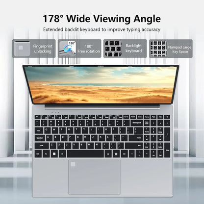 15.6 inch Laptop Computer Intel Core i9-9900 Windows 11 16GB RAM 1TB 2TB SSD Notebook PC Backlight Fingerprint Office Study Gaming Laptops