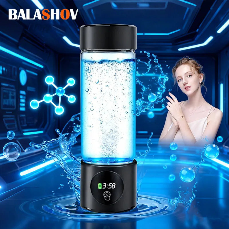 Electric Performance Hydrogen Water creator SPE PEM duel Chamber lonizer + PPB & Time Display Electric Hydrogen Water