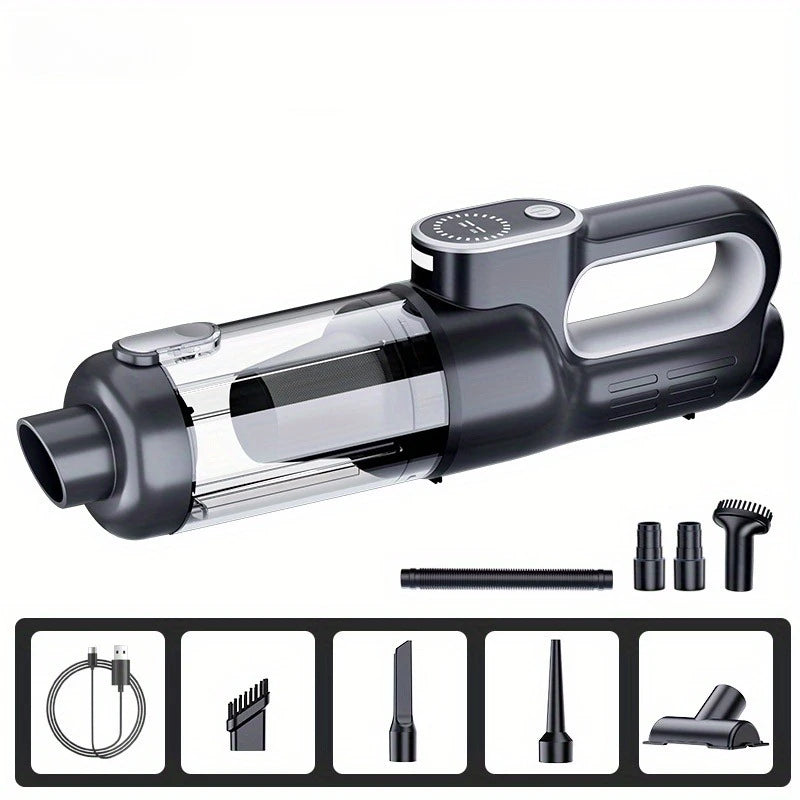 Brushless handheld vacuum cleaner, cordless, high suction, portable vacuum cleaner for home and car, Mini, rechargeable, with LED car cleaning.