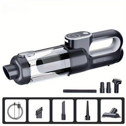 Brushless handheld vacuum cleaner, cordless, high suction, portable vacuum cleaner for home and car, Mini, rechargeable, with LED car cleaning.