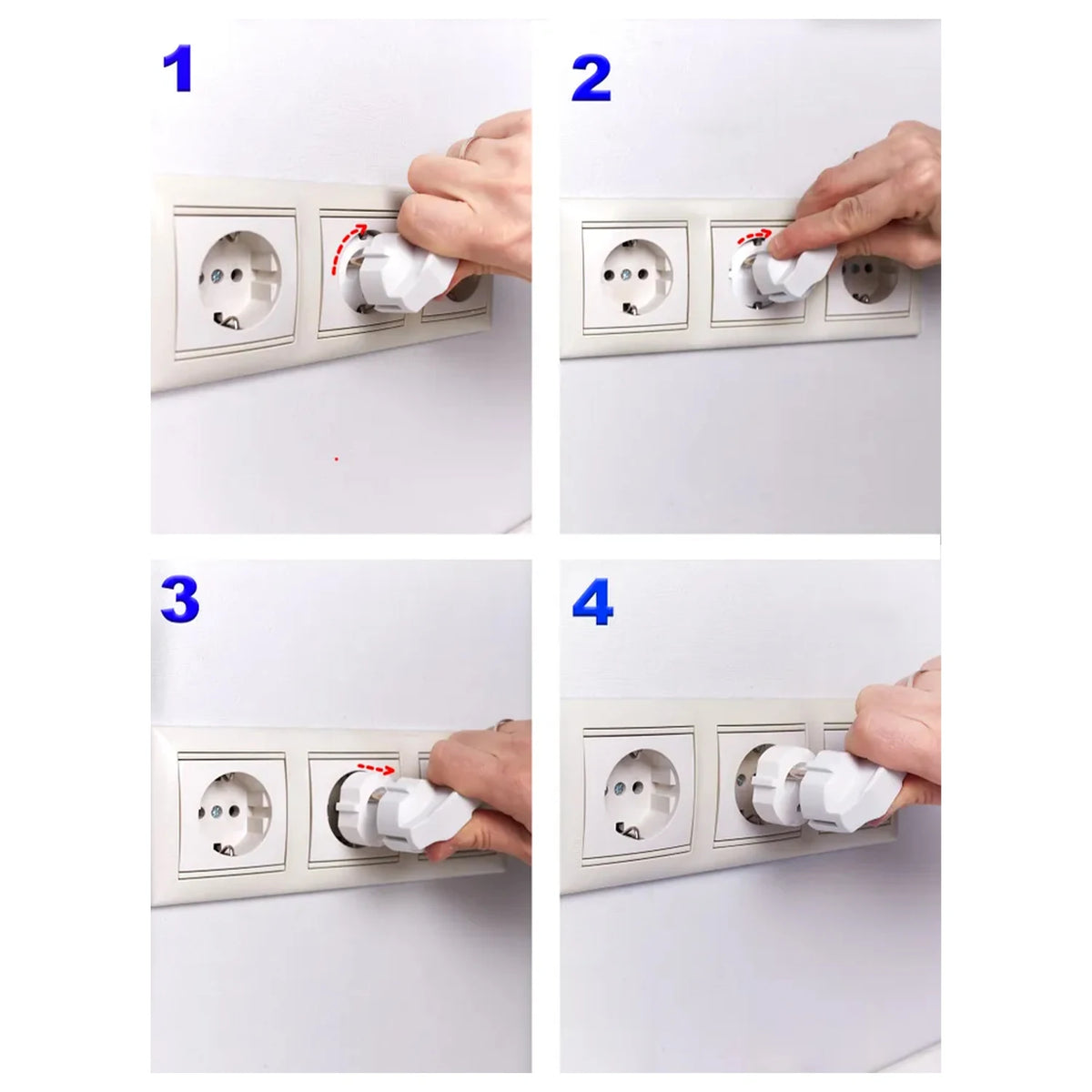 Baby Safety Child Electric Socket Outlet Plug Protection Security Two Phase Safe Lock Cover Kids Sockets Cover Plugs