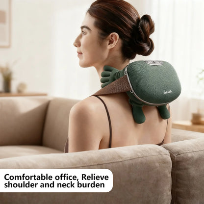 Neck Massager for Shoulder and Back, Electric Shiatsu Massage with Soothing Heat, Pain Relief Muscle Relax, 3 Intensity Speeds & 2 Temperature Levels, Lightweight Rechargeable Massage Cushion, Ideal for Christmas Birthday Gif