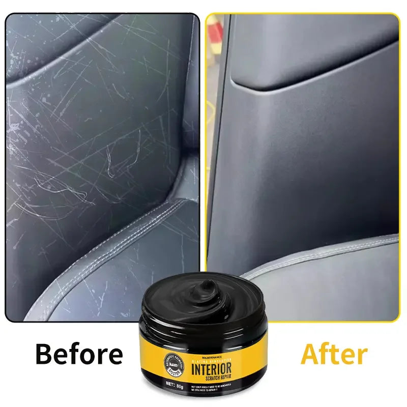 KJM Car Interior Scratch Repair Kit - Enhanced Gloss Dashboard and Plastic Repair Paste