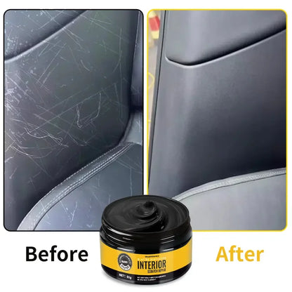 KJM Car Interior Scratch Repair Kit - Enhanced Gloss Dashboard and Plastic Repair Paste