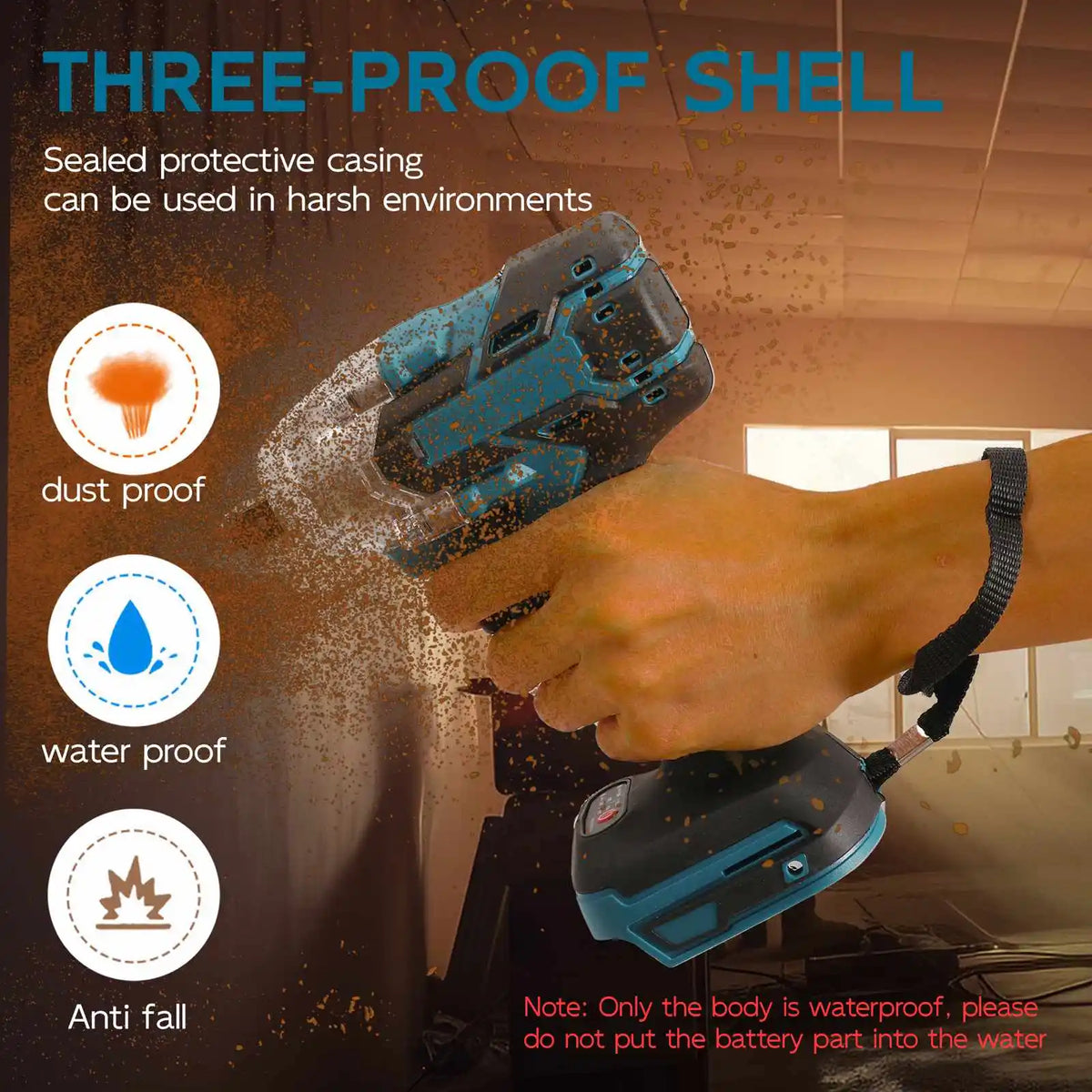 520N. m/1200N.M Cordless Electric Impact French Brushless Hand Electric Driver Electric Tool for Makita 18V Battery