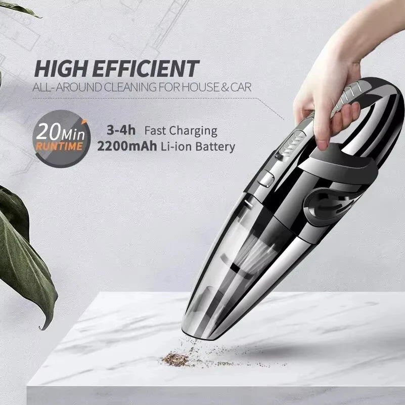 TUERBB VC01 Lightweight & Portable Vacuum Cleaner, Strong Power, USB-C Rechargeable for Car Cleaning Home Pet Hair