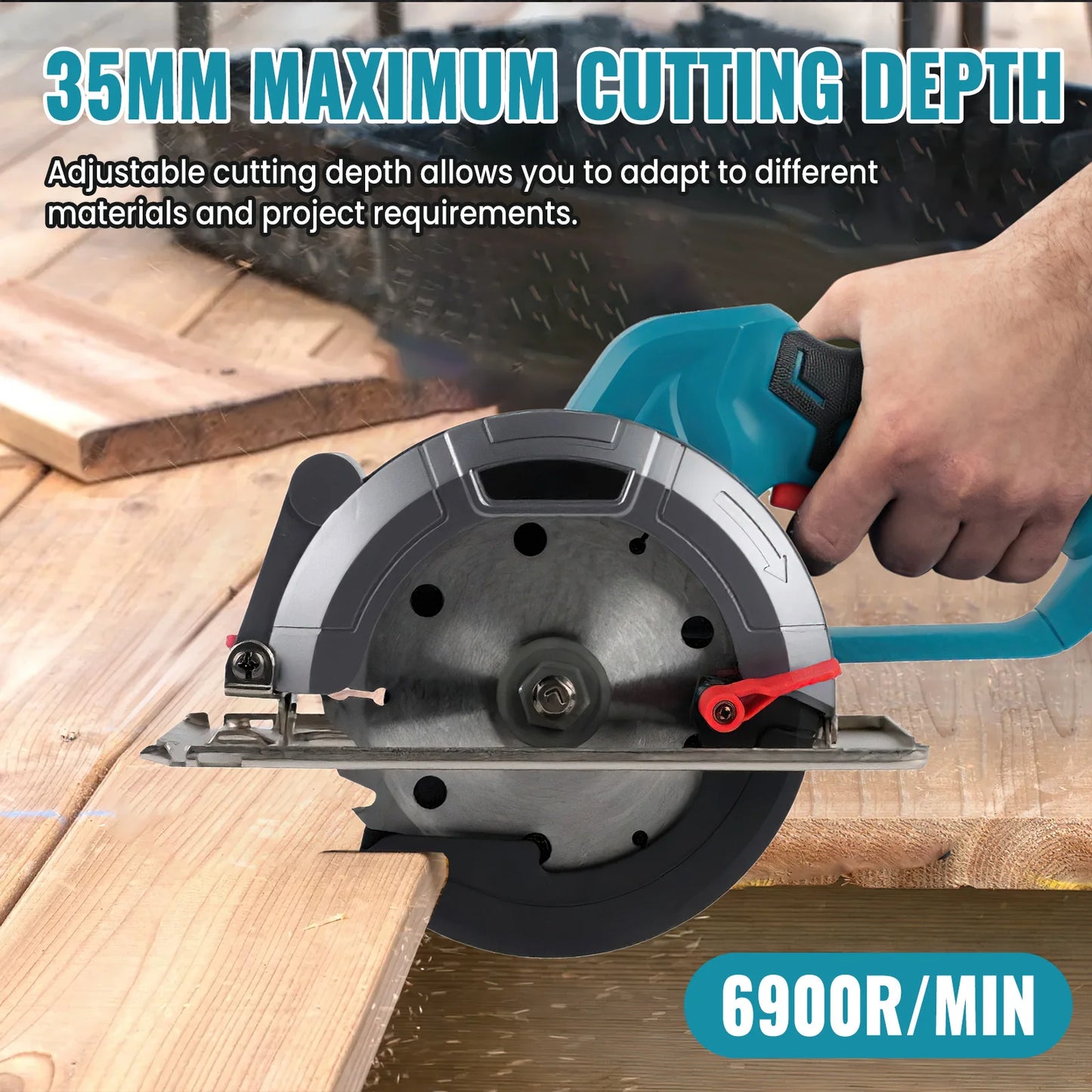 150MM 6 Inch Brushless Circular Saw Compact Electric Saw Wood Metal Ceramic Tiles Cutter Power Tool For Makita Battery