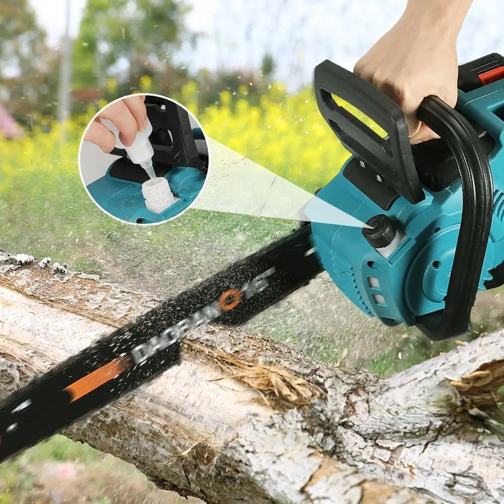 16-Inch Electric Chainsaw 3500W Brushless Motor Low-Vibration Handheld Gasoline-Free Smoke-Free Woodworking Power Tool