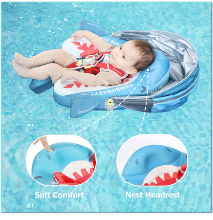 Mambobaby Baby Pool Float Vip 5 Dropshipping Blackproof Pool Mat For Infant Non-Inflatable Natation Buoy With Parasol Beach Toys