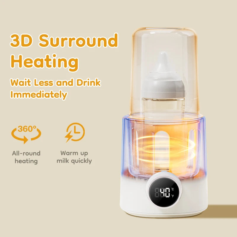 MAMIJOY Baby Bottle Warmer Multi Function 36-100° Adjustable Food Heater Milk Warmer Steriliser ACcurate Temperature Control N22
