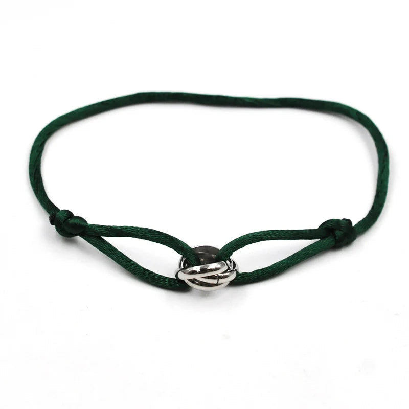 Zalman Wholesale GDS888 Luxury Unisex Bracelet 3 Metal Buckle Hand Chain Adjustable Men's Rope Bracelet for Women Jewelry Gifts