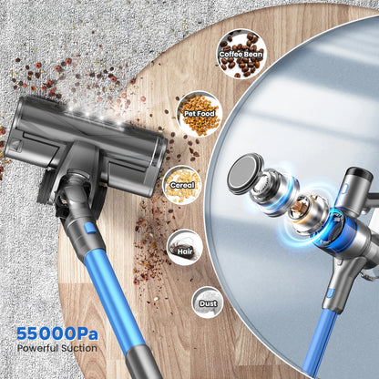 Inse S9X cordless vacuum cleaner, 55KPa, 1 L dust cup, light display battery, for animal hair, Carpet