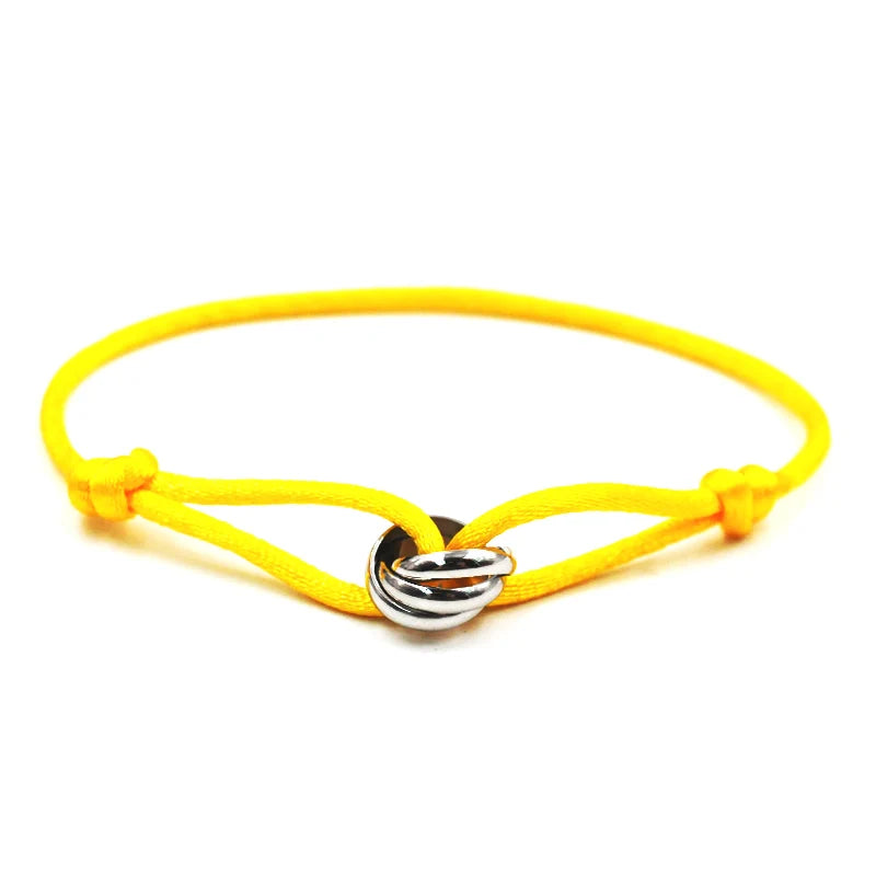 Zalman Wholesale GDS888 Luxury Unisex Bracelet 3 Metal Buckle Hand Chain Adjustable Men's Rope Bracelet for Women Jewelry Gifts