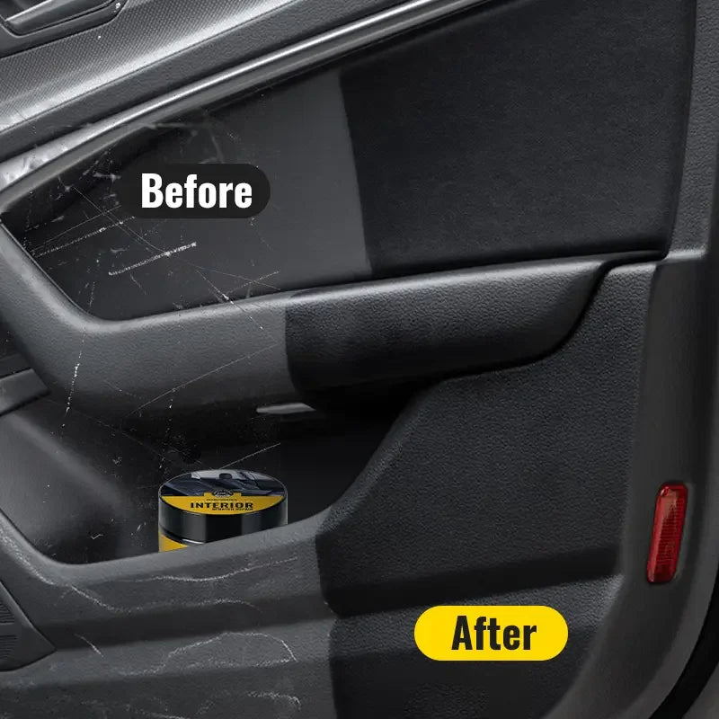 KJM Car Interior Scratch Repair Kit - Enhanced Gloss Dashboard and Plastic Repair Paste