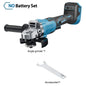 21V 125mm Brushless Angle Grinder 3-Speed Cordless Grinder Cutting Woodworking Electric Tool Suitable for Makita 21V Battery