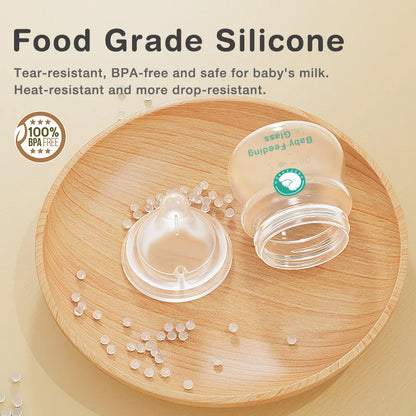 TOP Sale Baby Bottles Newborn Wide-caliber Nursing Glass Bottles Anti-flatulence Milk Feeding Bottles Infant 0-3 Month BPA Free