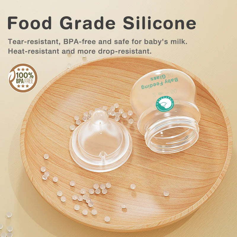 1PCS Newborn Feeding Bottles 90ML/160ML Baby Bottle Glass Bottles Anti-flatulence Milk Feeding Bottles Infant BPA free