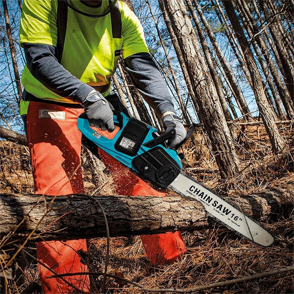 16-Inch Electric Chainsaw 3500W Brushless Motor Low-Vibration Handheld Gasoline-Free Smoke-Free Woodworking Power Tool