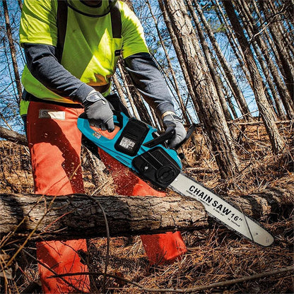 3500W Brushless 16" Cordless Chainsaw, Handheld Wood Cutting Garden Saw Compatible with Makita 18V Lithium Batteries, Dual 21V Battery Powered Electric Logging Pruner with Auto Oiler