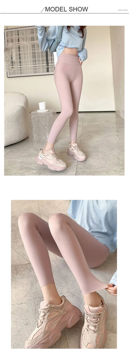 BIVIGAOS Summer Seamless Skin Feel Ultrathin Shark Leggings Women High Waist Tight Leggings Multicolor Sport Fitness Leggings