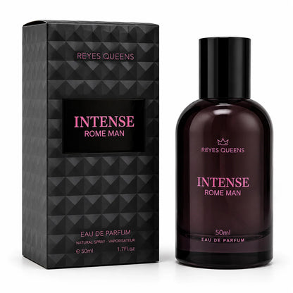 Reyes Queens- Intense Rome Man Eau De Parfum for Men 50ml. Men's Perfume with a Fresh Woody Aroma, Intense Notes and a Sophisticated Elegant Finish.