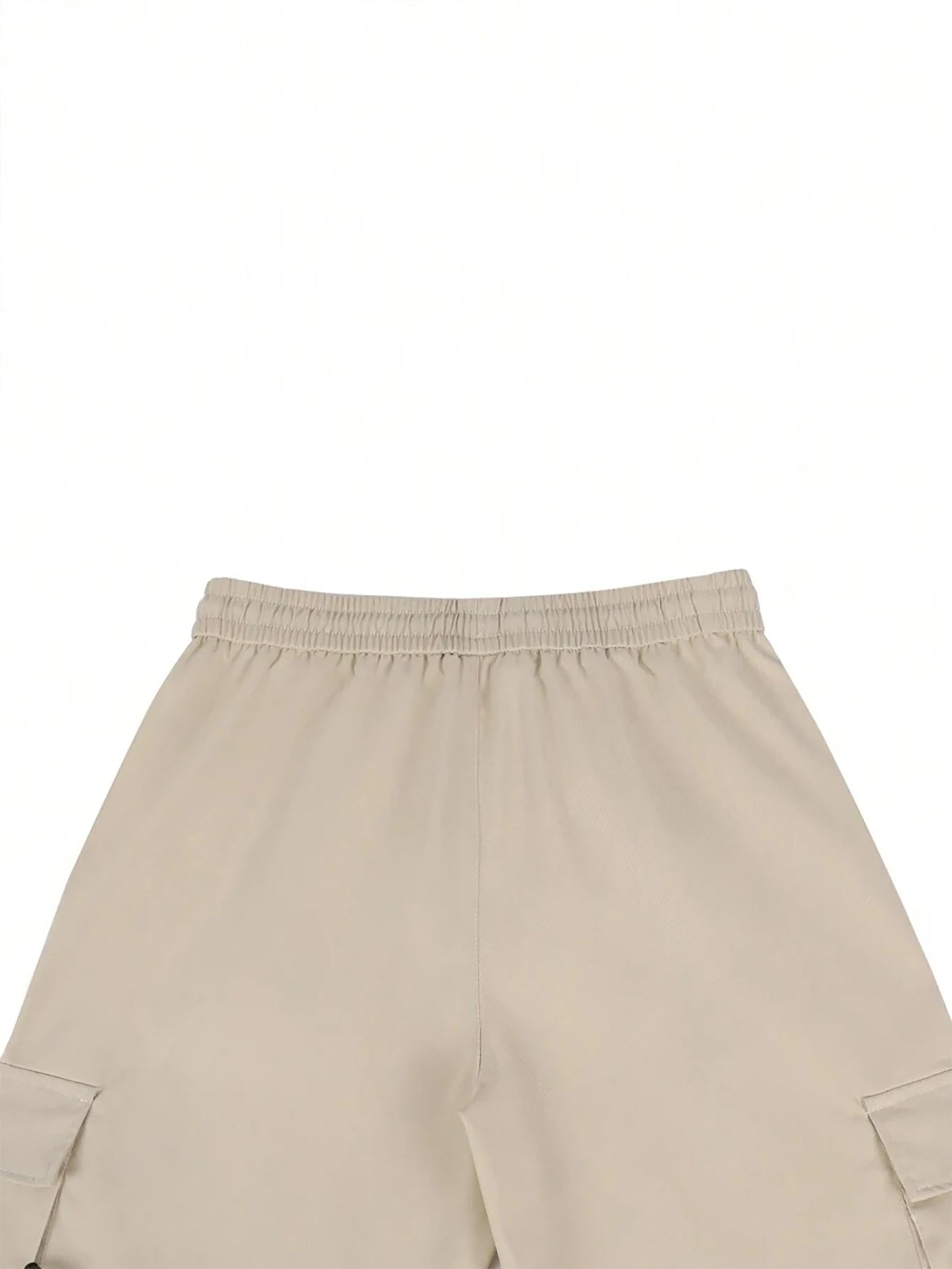 Men's 3/4-Length Cargo Shorts — Woven Twill Fabric, Multi-Pocket Casual Trousers. Non-Stretch Adult Apparel for Summer