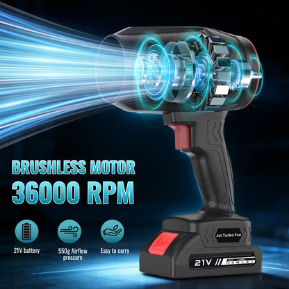 Electric Turbo Fan Blowers Dust Removal Air Blower Cordless Turbo Blower Jet Handheld Power Tools for 21V Makita Lithium Battery